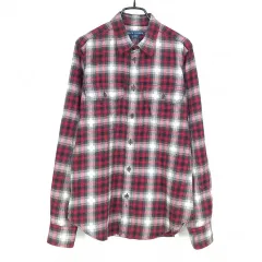 Ralph Lauren(ラルフローレン) レディース エルボーパッチ 春 秋 チェック柄シャツ 赤 ( HU36914 )