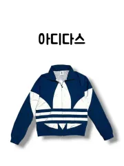 adidas(アディダス) ネイビー ビッグ・ファイヤーバード ビッグ・トレフォイル トラックトップス ウインドブレーカー ジャケット サイズ L