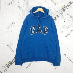 GAP ビックロゴ 弱起毛 フードTシャツ ブルー 2300125