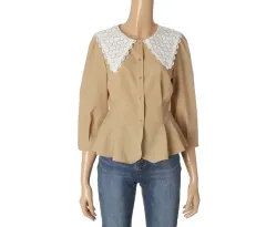 SOUP SOUP(スープ) レディース レース カラー ブラウス マスタード