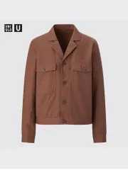 XL UNIQLO(ユニクロ) U ショートジャケット 茶色 ナチュラル