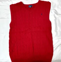 ポロ Ralph Lauren(ラルフローレン) Vネック ケーブル編み ニットベスト