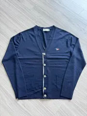 メゾンキツネ トリコロール カーディガン ネイビー Mサイズ