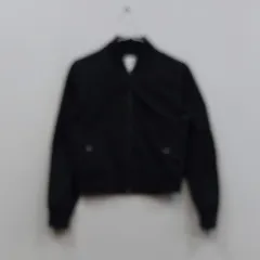 UNIQLO ユニクロ レディース95 クロップドスタジャン 春 秋 ブラック 71114