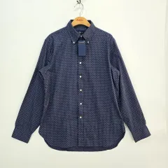 ラルフローレン Ralph Lauren パターン コットン シャツ ブルー M タグ付き 新品