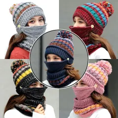 バラクラバ エイトトーン 美人 防寒キット HOT 起毛裏地 ニット 帽子 マスク ネックウォーマー