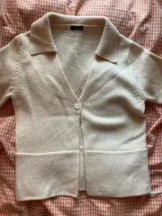 クリーム色 ニット ウール 100% レディース 55サイズ