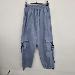 レディース 66 size コットン カーゴ ジョガー バンディング ズボン