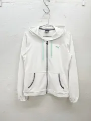 puma チェックライン ジップアップパーカー フード付き