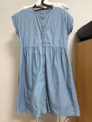 ほぼ 新品 UNIQLO(ユニクロ) キッズ 綿 ワンピース 150 サイズ