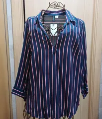 H&M(エイチアンドエム) ストライプ シャツ ブラウス 42 size