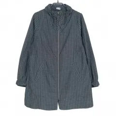 プーマ レディース スモールチェック柄 シャカシャカ素材 ウィンドブレーカー ジャケット ネイビー 95 (HU36981)