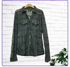 セクシーで 魅惑的な レース ジン ブラウス