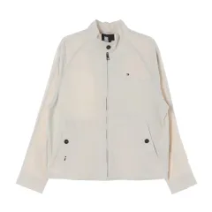 (新品) XL トミーヒルフィガー アイボリー ハイネック ウォーク ジップアップジャケット