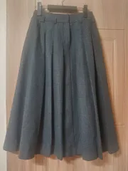 新品 Karl Lagerfeld カールラガーフェルド チェック ウールスカート 55サイズ