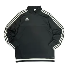 アディダス ブラック ハーフジップ トレーナー ロングスリーブ