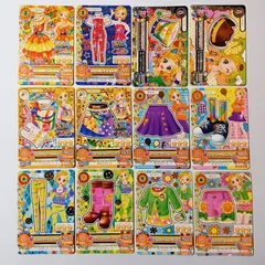 ⑪ 新条ひなき 12枚セット  シエスタサンライトワンピ ヴィヴィッドガーリーオールインワン ファインドラムミニハット スマイルドワーフハット ポッピンクラッカーワンショルダー ポッピンクラッカースカート ほか／ アイカツ！Aikatsu！