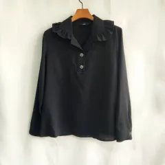 デレノーマ 黒 レース ブラウス 55 サイズ