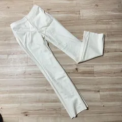 【新品未使用品】courreges クレージュ サイズ64-91 ワンポイント パンツ ズボン ホワイト 裏地付き タグ付き Y