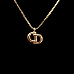 Christian Dior CDロゴ ネックレス ゴールド ツイストチェーン ヴィンテージ レディース