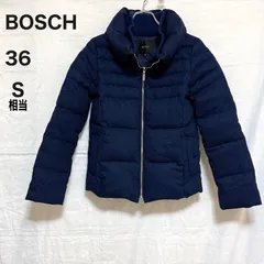 BOSCH ボッシュ ウールダウンジャケット ジップアップブルゾンネイビー 36サイズS レディース 中古のサムネイル