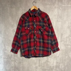 Wrangler ラングラー 中綿 キルティング ネルシャツ L 赤 紺 チェック ウエスタンシャツ ジャケット ヘビーネル 厚手 裏地あり 90s 00s Y2K 古着 ヴィンテージ アメカジ ストリート ワーク ブルゾン ジャンパー 防寒 大きいサイズ