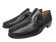 BALLY (バリー) ワンポイントロゴ レザー ビジネスシューズ ローファー US7.5 ダークブラウン メンズ/028