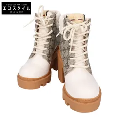 GUCCI グッチ 659691 GGスプリーム/レザー アンクルブーツ 35 1/2
