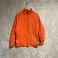 PUMA GOLF プーマゴルフ 中綿 ナイロンジャケット オレンジ Oサイズ XL メンズ スコアカードプリント ジャンパー ブルゾン 防寒 ウインドブレーカー ゴルフウェア スポーツ アウトドア 希少デザイン 大きいサイズ 匿名配送