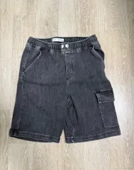 ZARA ザラ カーゴ デニム バミューダパンツ ブラックデニム 164 (13-14)