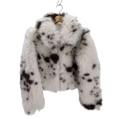 ザラ ZARA SHORT ANIMAL PRINT FAUX FUR JACKET ショート アニマル