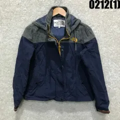 THE NORTH FACE ザノースフェイス ネイビー フード ウィンドブレーカー ジャケット 85(m)