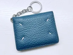Maison Margiela　メゾンマルジェラ　4ステッチ　キーリング付き　カードホルダー　カードケース　ブルー系　S56UI0128P4455T8013　美品