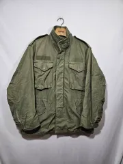 ミリタリー M65 マウンテンパーカー 銀色 ジッパー オリーブ グリーン