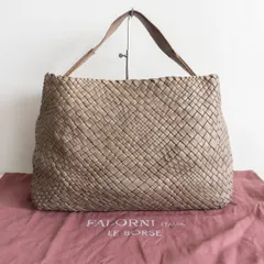 【高級品】FALORNI 【イントレチャート レザー ワンショルダー バッグ 】 メッシュ BAG MADE IN ITALY 26030628