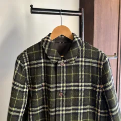 12929 - バーバリー リバーシブル グリーン チェック ジャケット