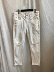 白 ダメージ デニム ( L )