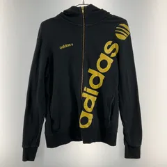 【中古品】adidas アディダス ビッグロゴ金色　ジップアップパーカー 【161-260322-SS-07-iwa】