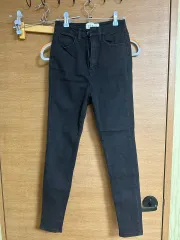 ハイウエストスキニー ブラックパンツ S ブラックスキニー ブラックジーンズ