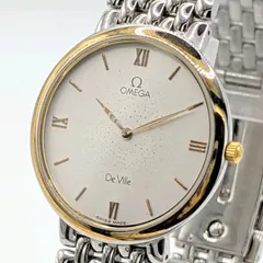 OMEGA DE VILLE Watch Quartz Men's Round Gold Silver Combi Gold dial Y2K 00S オメガ デビル 時計 メンズ ラウンド ゴールド シルバー コンビ ゴールド文字盤 ヴィンテージ 不動品