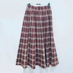 タータンチェック プリーツ スカート ロング丈スカート