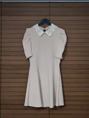 レース襟 フォーマルな外観 デイリー ワンピース