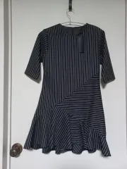 ( 90 新品) トップ10 ストライプ ミニ ワンピース 黒