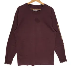 Carhartt カーハート LOOSE FIT ロンT 袖プリント Guatemala製 Mサイズ ワインレッドのサムネイル