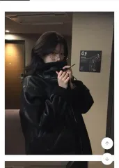 オーバーサイズ ムートン ブラック