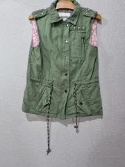 XS ( 44 ) Tommy Hilfiger(トミーヒルフィガー) カーキ マウンテンパーカー ベスト ジャケット