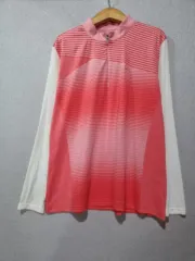 計測 L ( 77 ) MILLET(ミレー) ピンク ハーフジップ 機能性 長袖Tシャツ