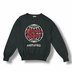 参考上代28600円 HYSTERIC GLAMOUR HYSTERIC WORLD編込ニット セーター ヒステリックグラマー 02221NS02 ブラック L （11050M）