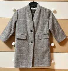 (子供 120 サイズ 季節の変わり目 チェック コート (公開)