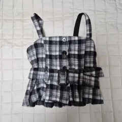 チェック ビスチェ